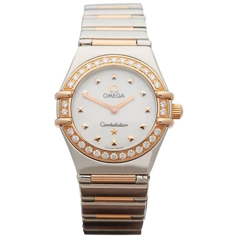 omega constellation diamond bezel watch